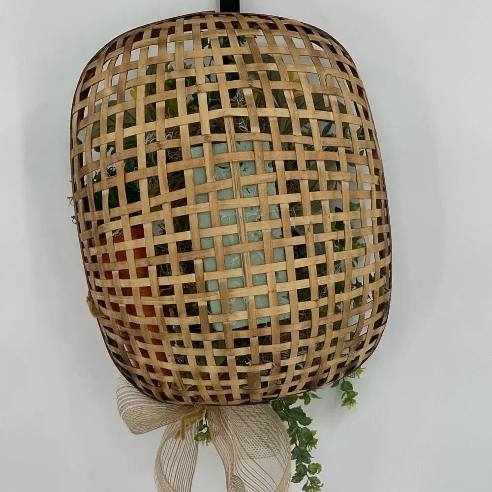 Floral Spring‎ Easter Tobacco Basket Wall Door Decoration Handmade